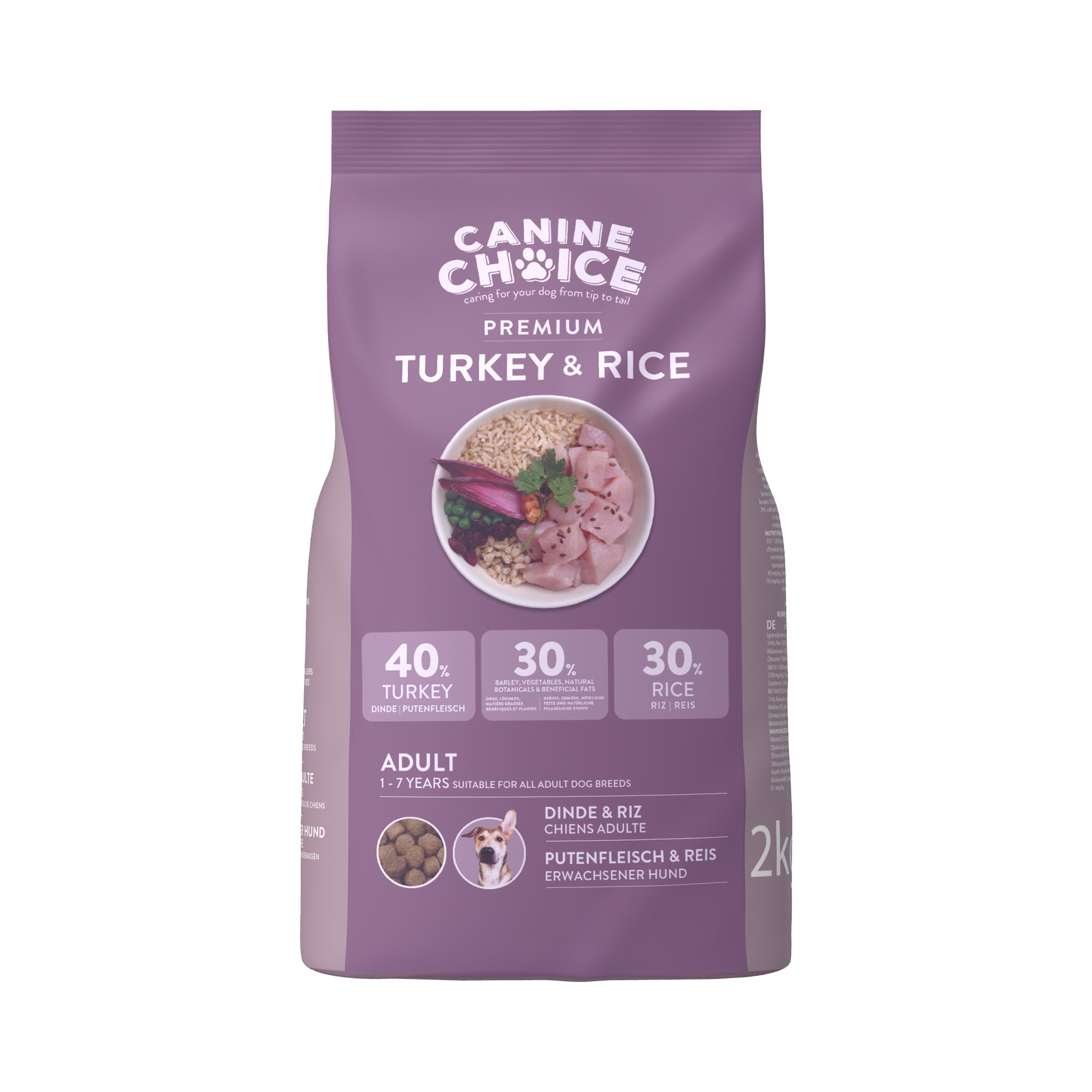 Canine Choice Canine Choice Hypoallergenic Turkey Adult Dry Dog Food pet food packaging