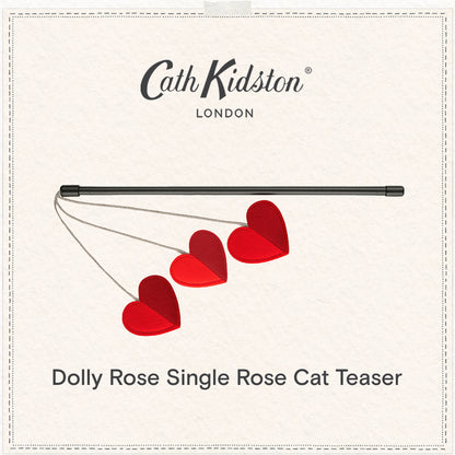 Cath Kidston Dogs & Roses 3 Hearts Cat Teaser Toy