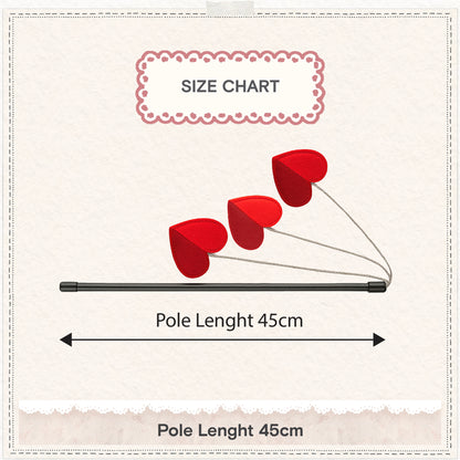 Cath Kidston Dogs & Roses 3 Hearts Cat Teaser Toy