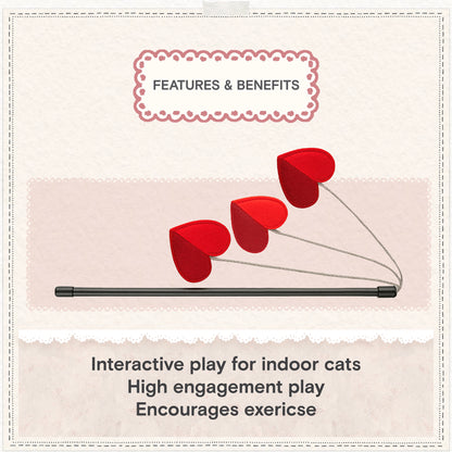 Cath Kidston Dogs & Roses 3 Hearts Cat Teaser Toy