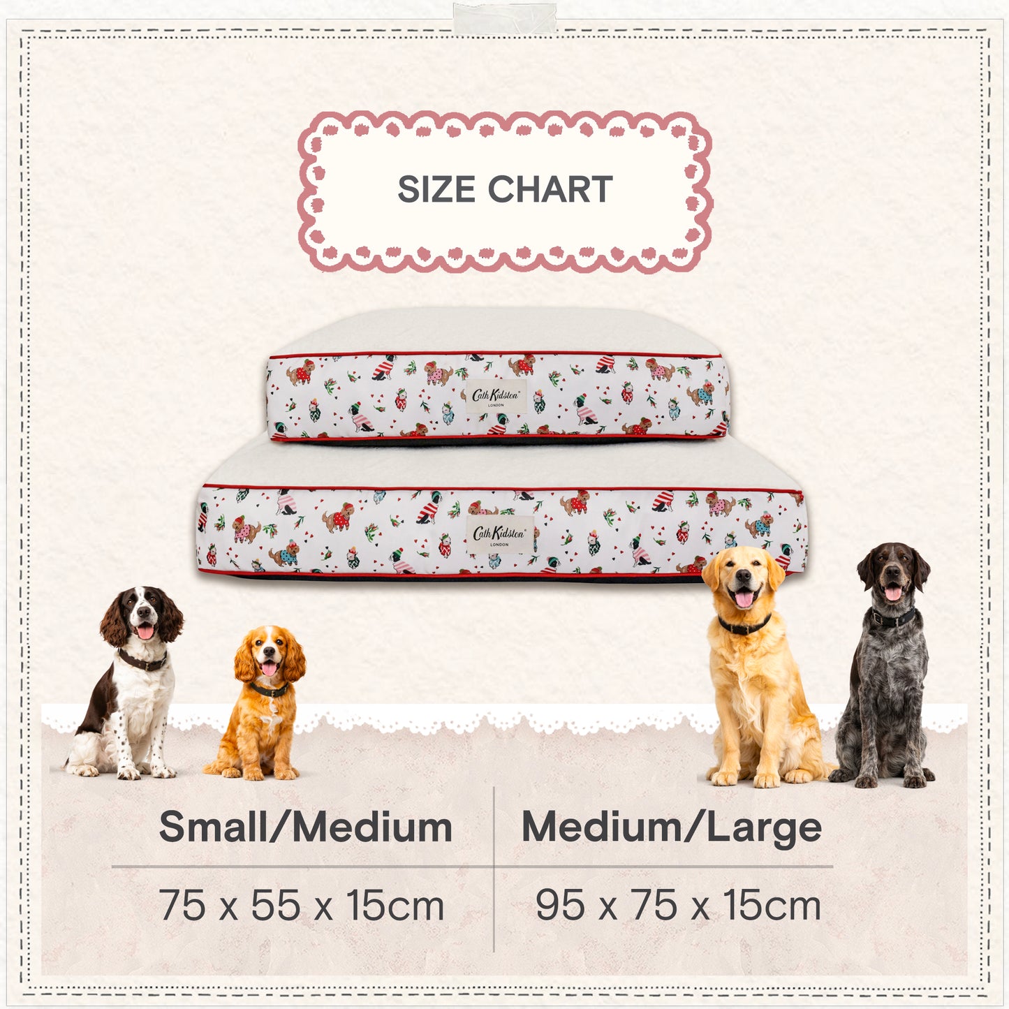 Cath Kidston Dogs & Roses Dog Mattress