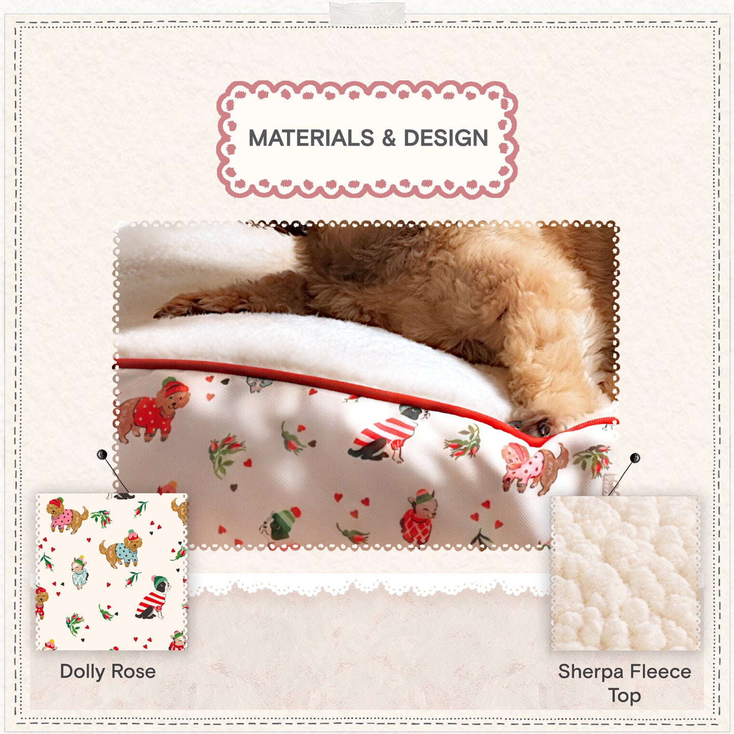 Cath Kidston Dogs & Roses Dog Mattress