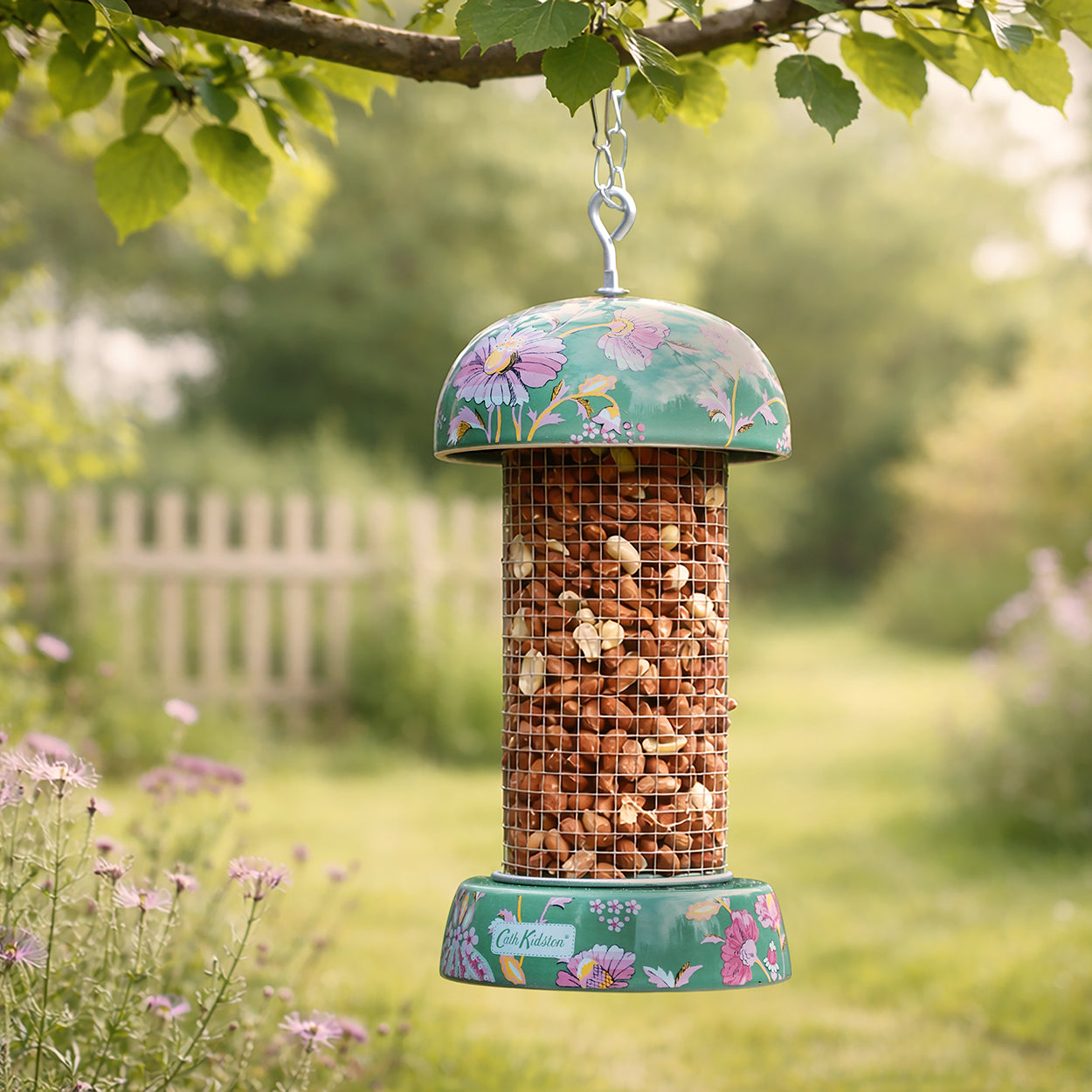 Cath Kidston Green Floral Peanut Bird Feeder