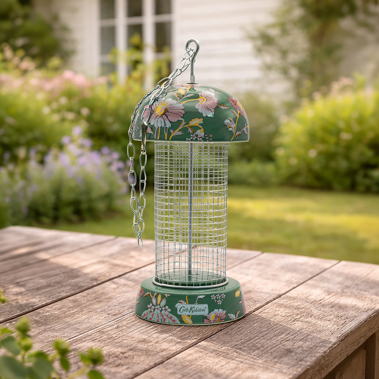 Cath Kidston Green Floral Peanut Bird Feeder