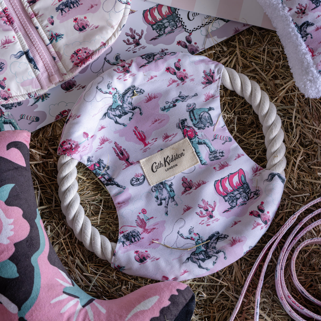 Cath Kidston Cowgirl Rope Frisbee Dog Toy