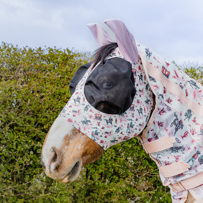 Cath Kidston Equestrian Cowgirl Lycra Fly Mask