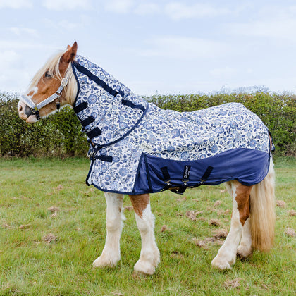 Cath Kidston Equestrian Strawberry Garden Rain Sheet & Fly Rug Combo