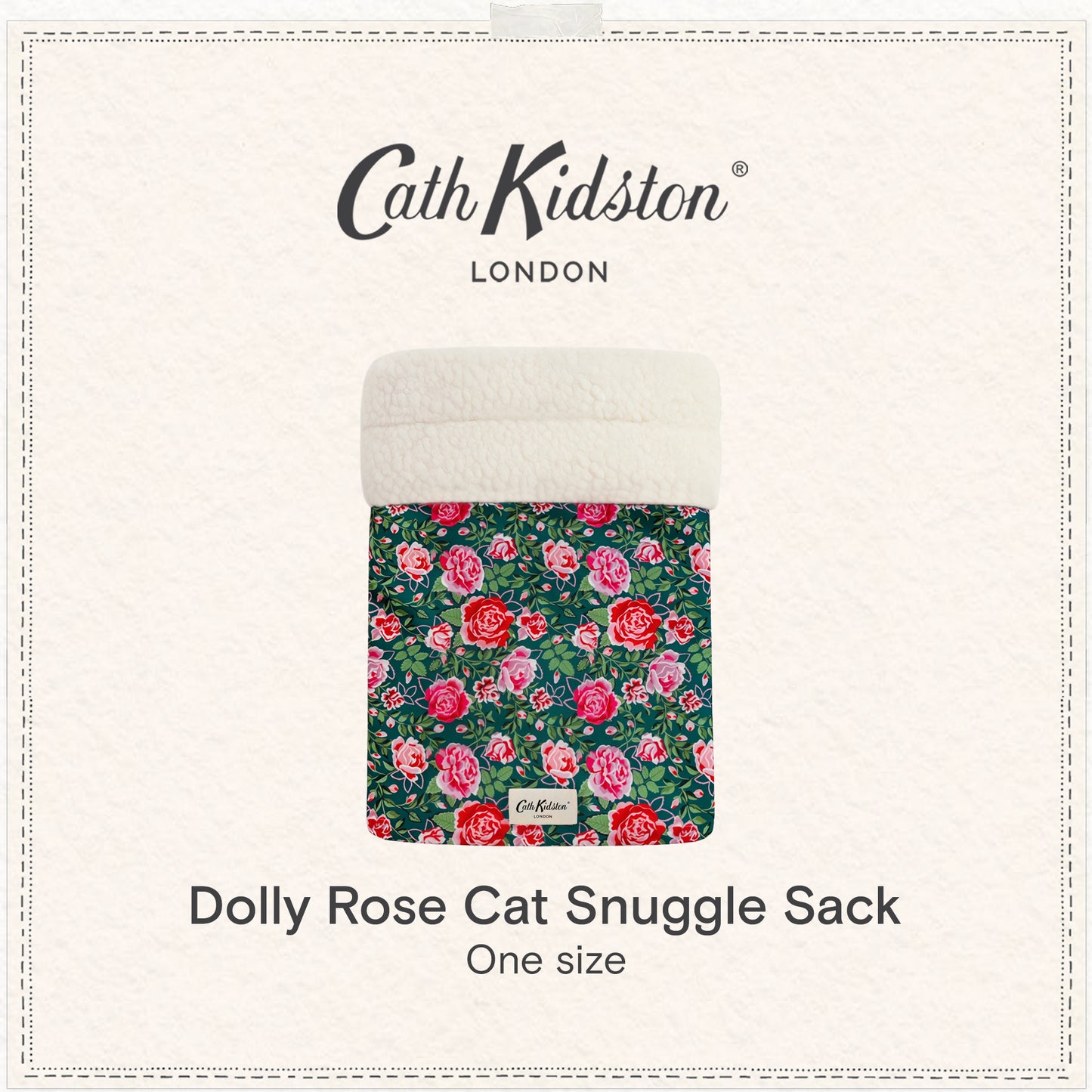 Cath Kidston Dolly Rose Snuggle Sack Cat Bed