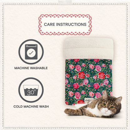 Cath Kidston Dolly Rose Snuggle Sack Cat Bed