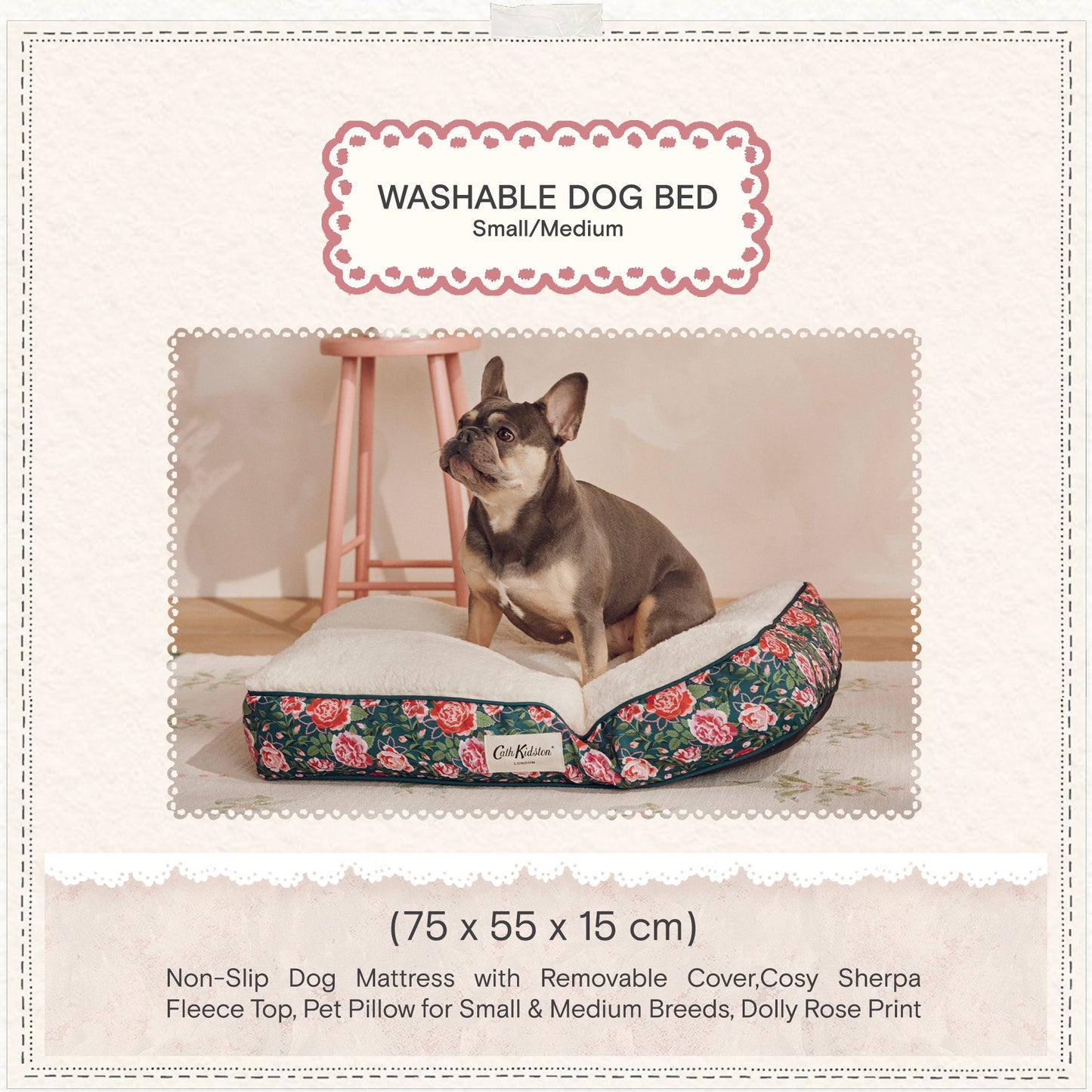 Cath Kidston Dolly Rose Dog Mattress