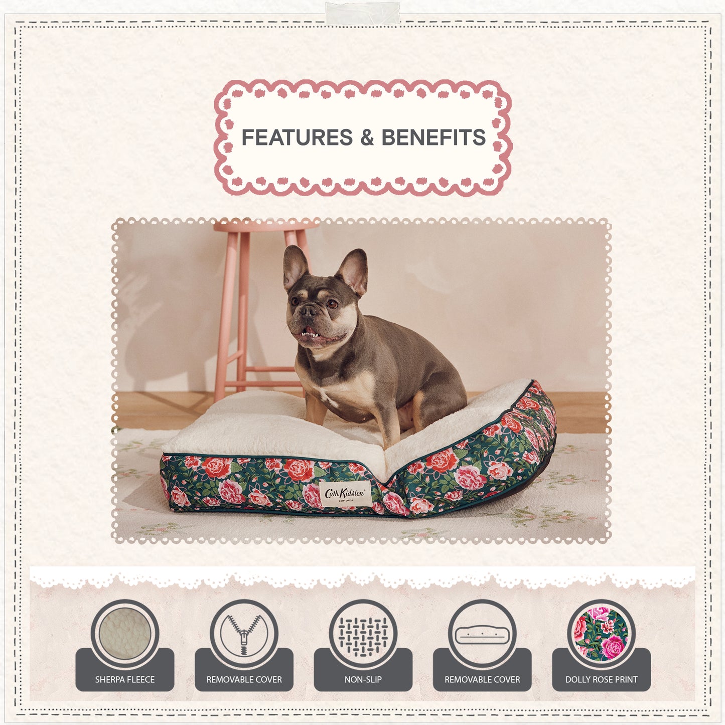 Cath Kidston Dolly Rose Dog Mattress