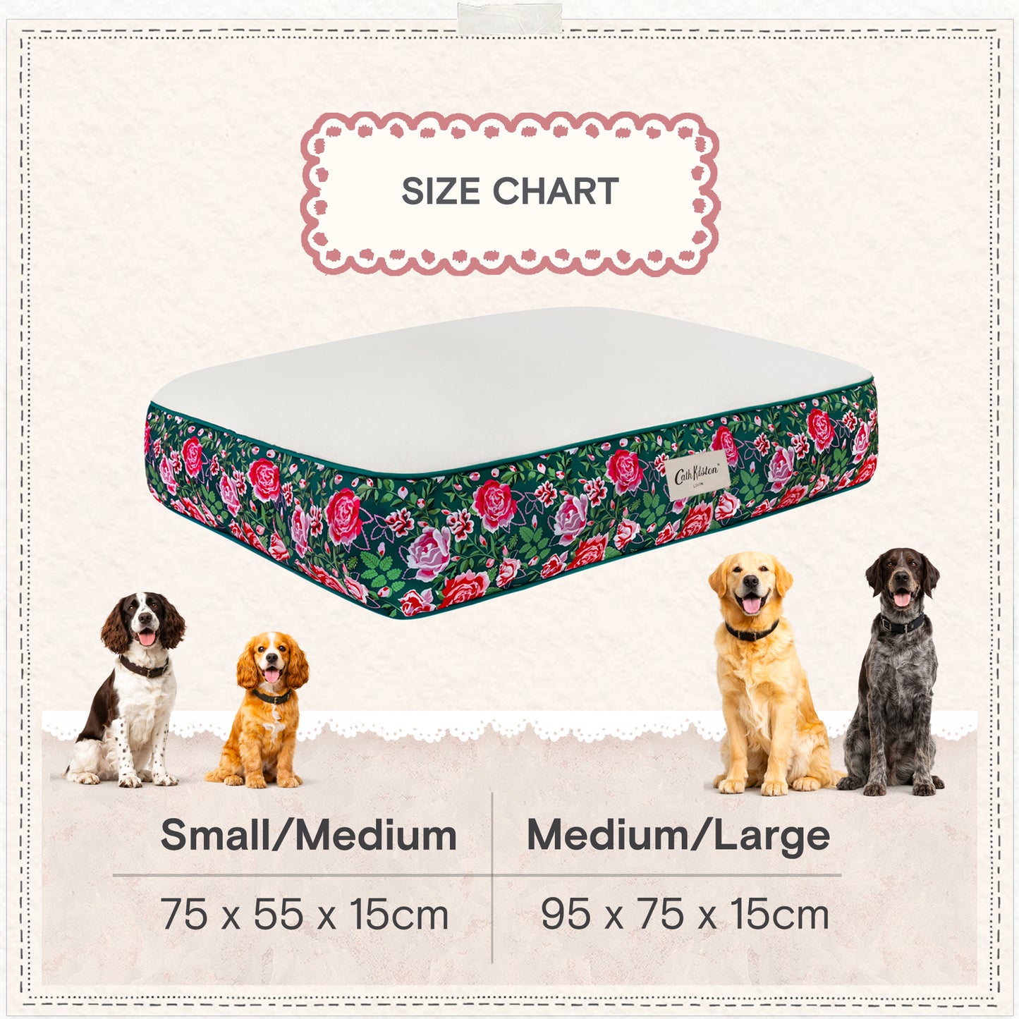 Cath Kidston Dolly Rose Dog Mattress