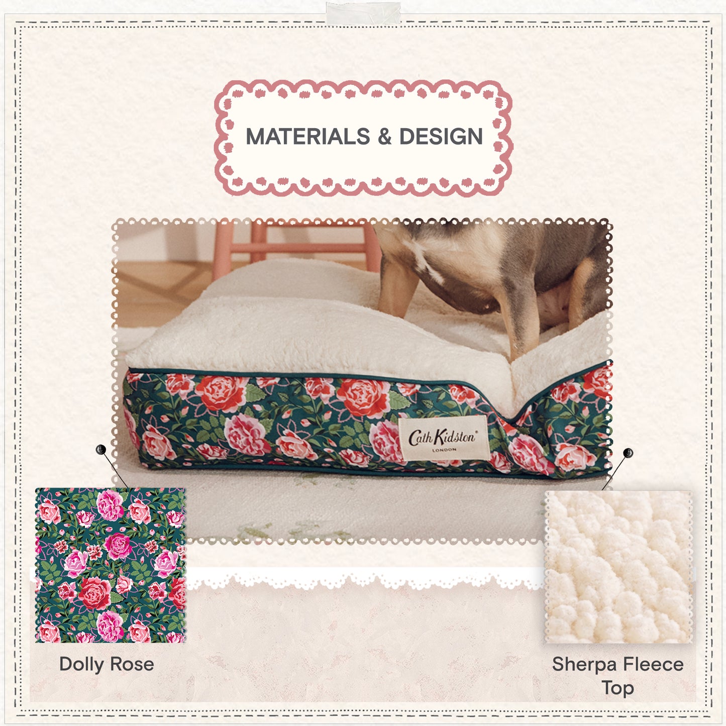 Cath Kidston Dolly Rose Dog Mattress