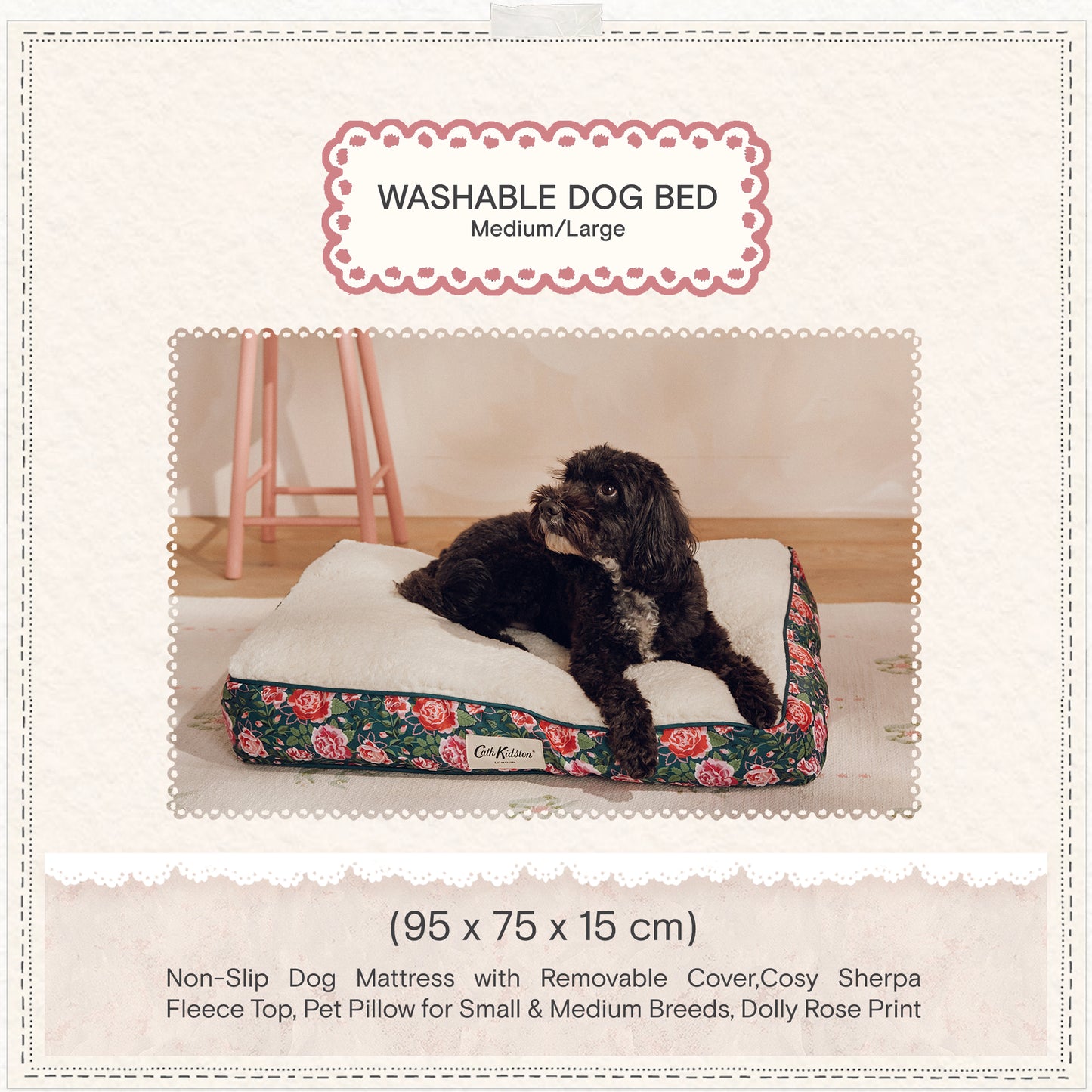 Cath Kidston Dolly Rose Dog Mattress