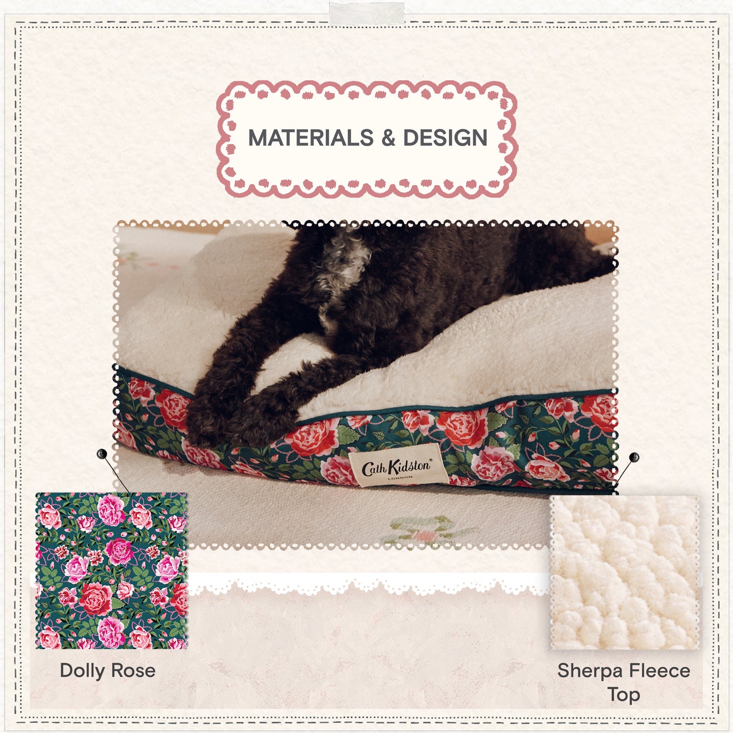Cath Kidston Dolly Rose Dog Mattress