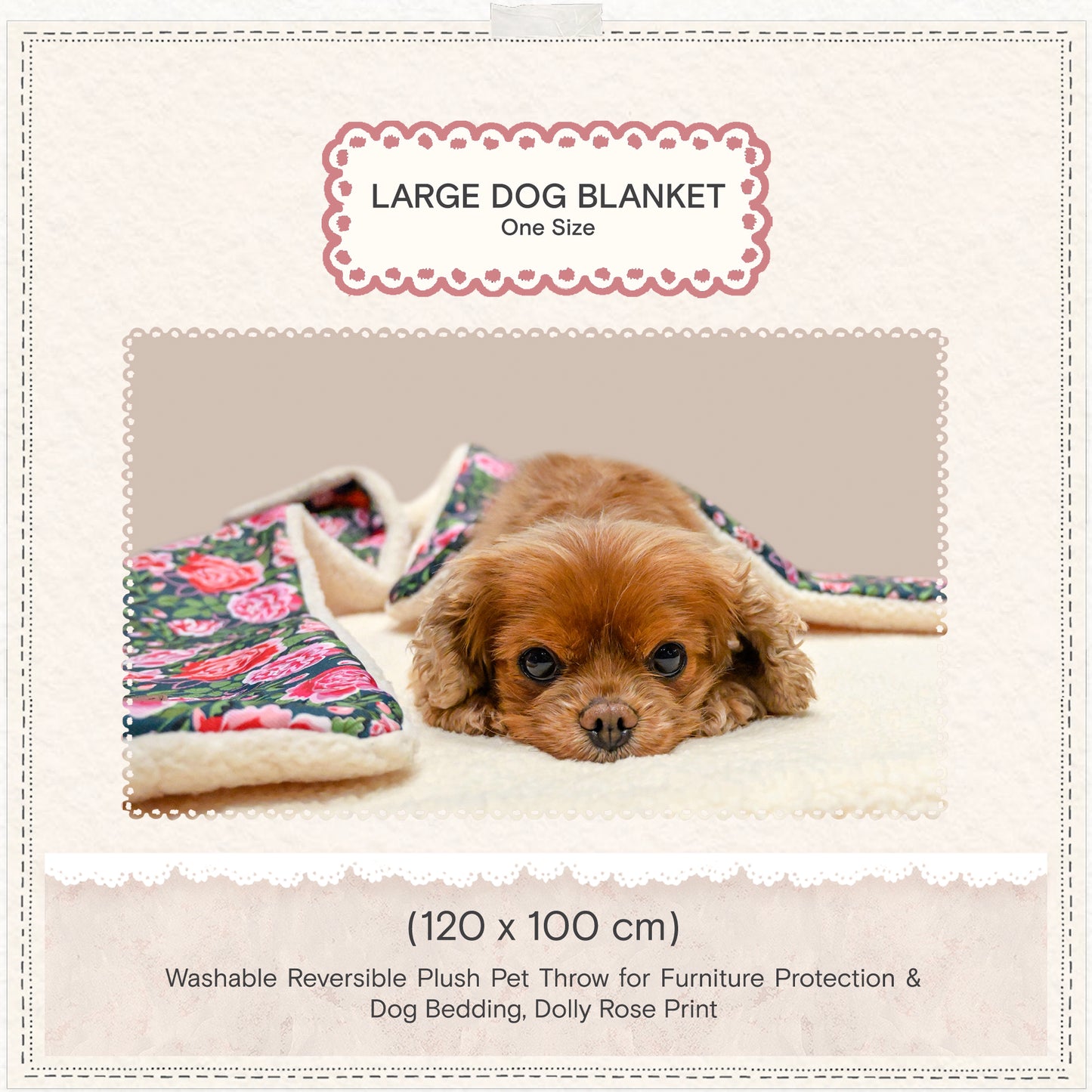 Cath Kidston Dolly Rose Pet Blanket