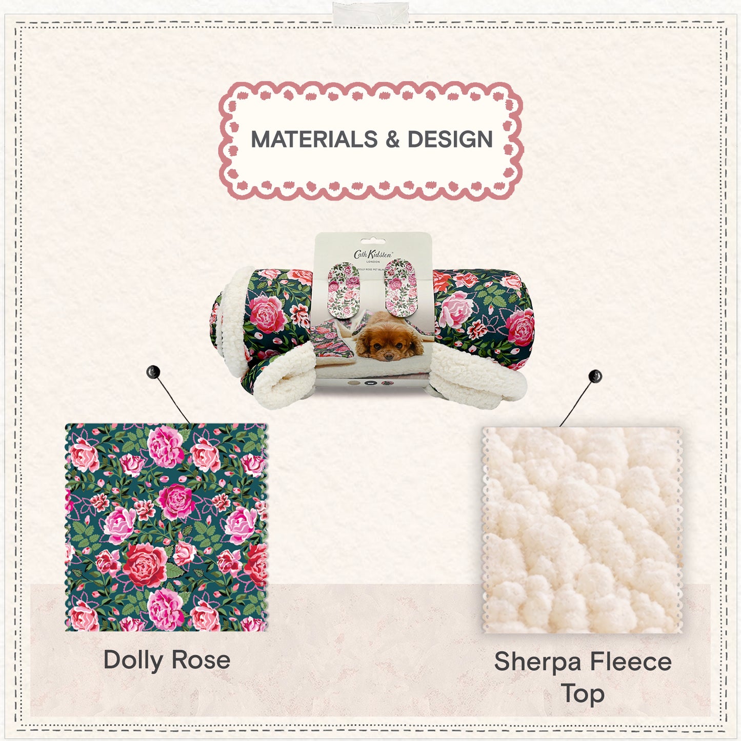 Cath Kidston Dolly Rose Pet Blanket