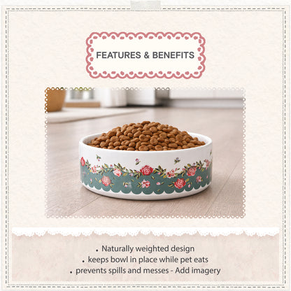 Cath Kidston Dolly Rose Ceramic Pet Bowl