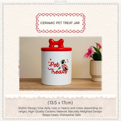 Cath Kidston Dogs & Roses Ceramic Pet Treat Jar