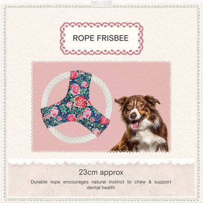 Cath Kidston Dolly Rose Rope Frisbee Dog Toy