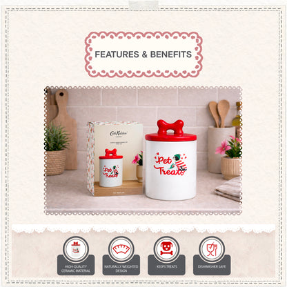 Cath Kidston Dogs & Roses Ceramic Pet Treat Jar