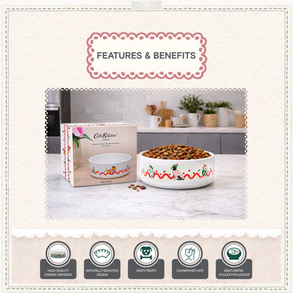 Cath Kidston Dogs & Roses Ceramic Pet Bowl