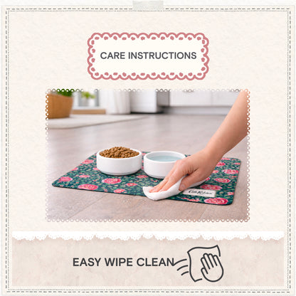 Cath Kidston Dolly Rose Pet Feeding Mat