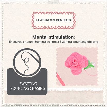 Cath Kidston Dolly Rose Single Rose Cat Teaser Toy