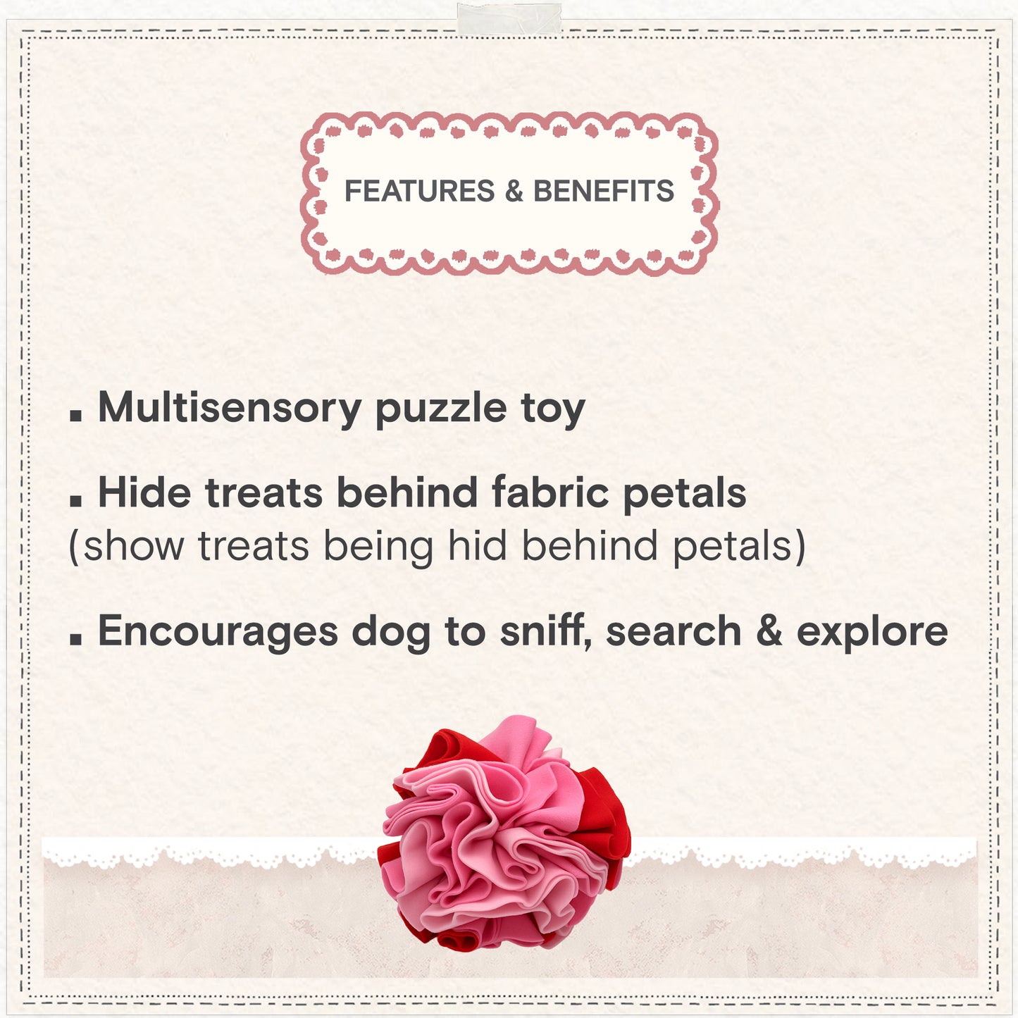 Cath Kidston Dolly Rose Snuffle Ball Dog Toy