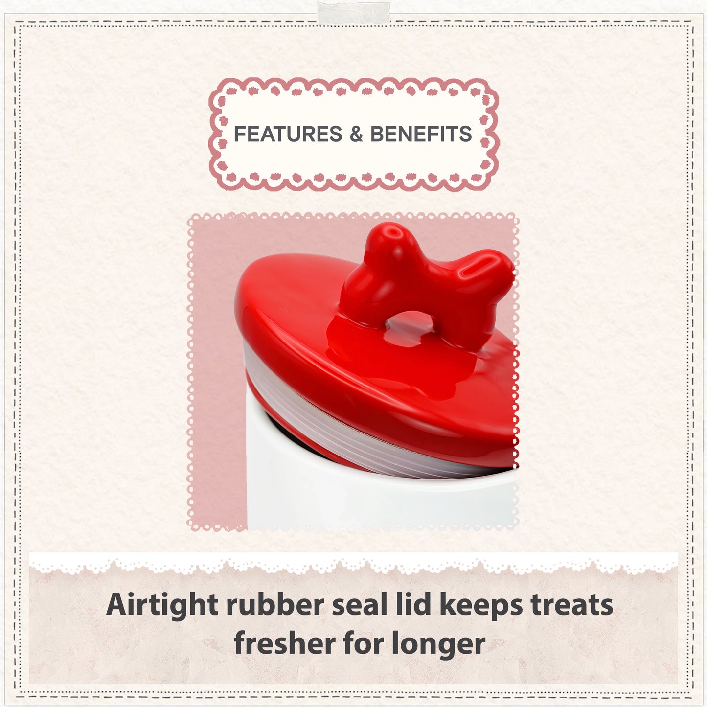 Cath Kidston Dogs & Roses Ceramic Pet Treat Jar