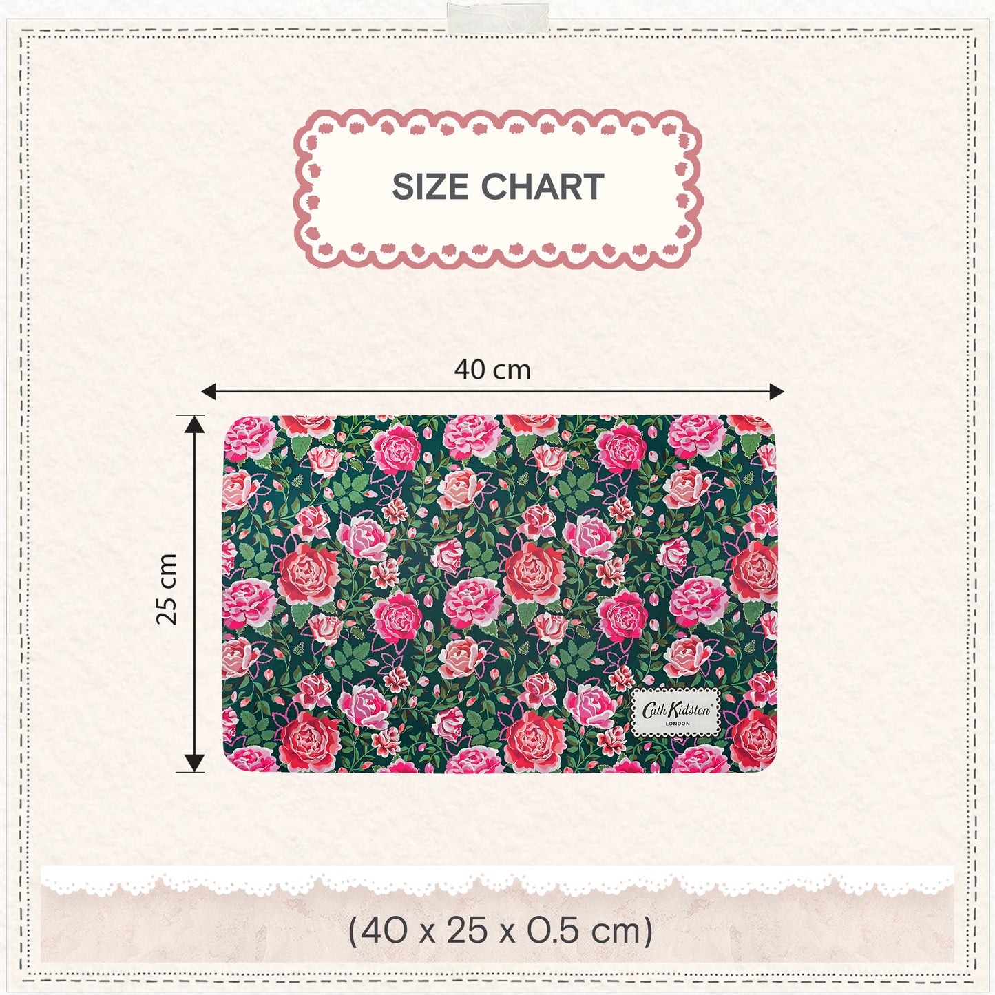 Cath Kidston Dolly Rose Pet Feeding Mat