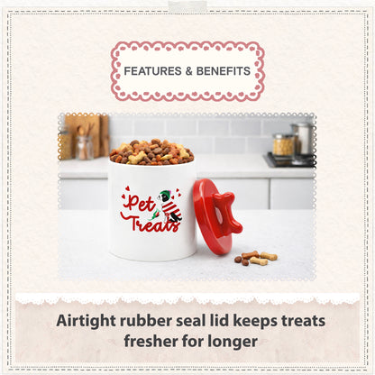 Cath Kidston Dogs & Roses Ceramic Pet Treat Jar