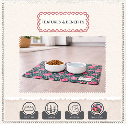 Cath Kidston Dolly Rose Pet Feeding Mat