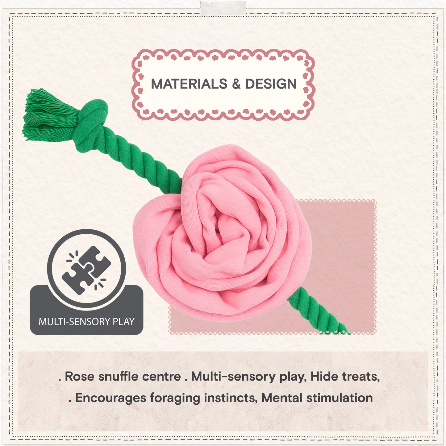 Cath Kidston Dolly Rose Rope Dog Toy