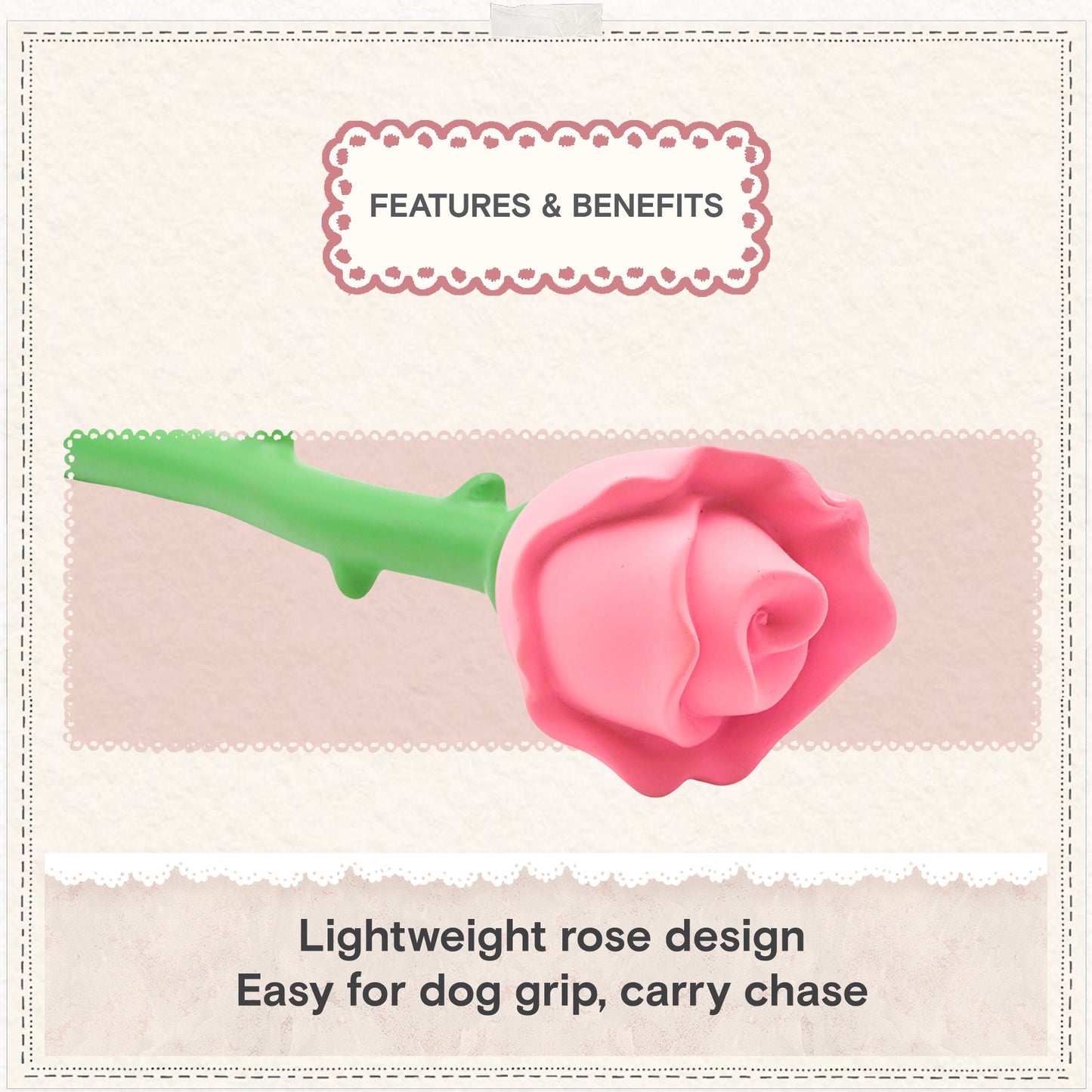 Cath Kidston Dolly Rose Latex Rose Dog Toy