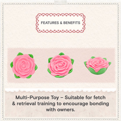 Cath Kidston Dolly Rose Latex Rose Ball Dog Toy