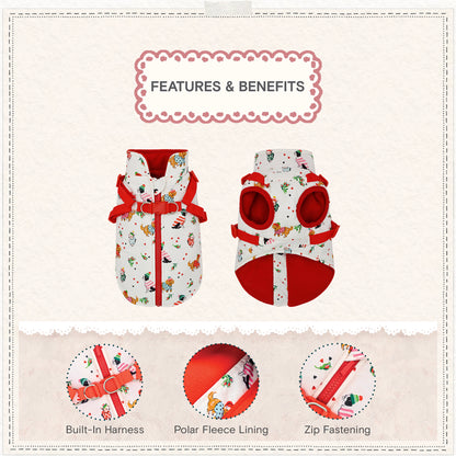 Cath Kidston Dogs & Roses Dog Coat & Harness