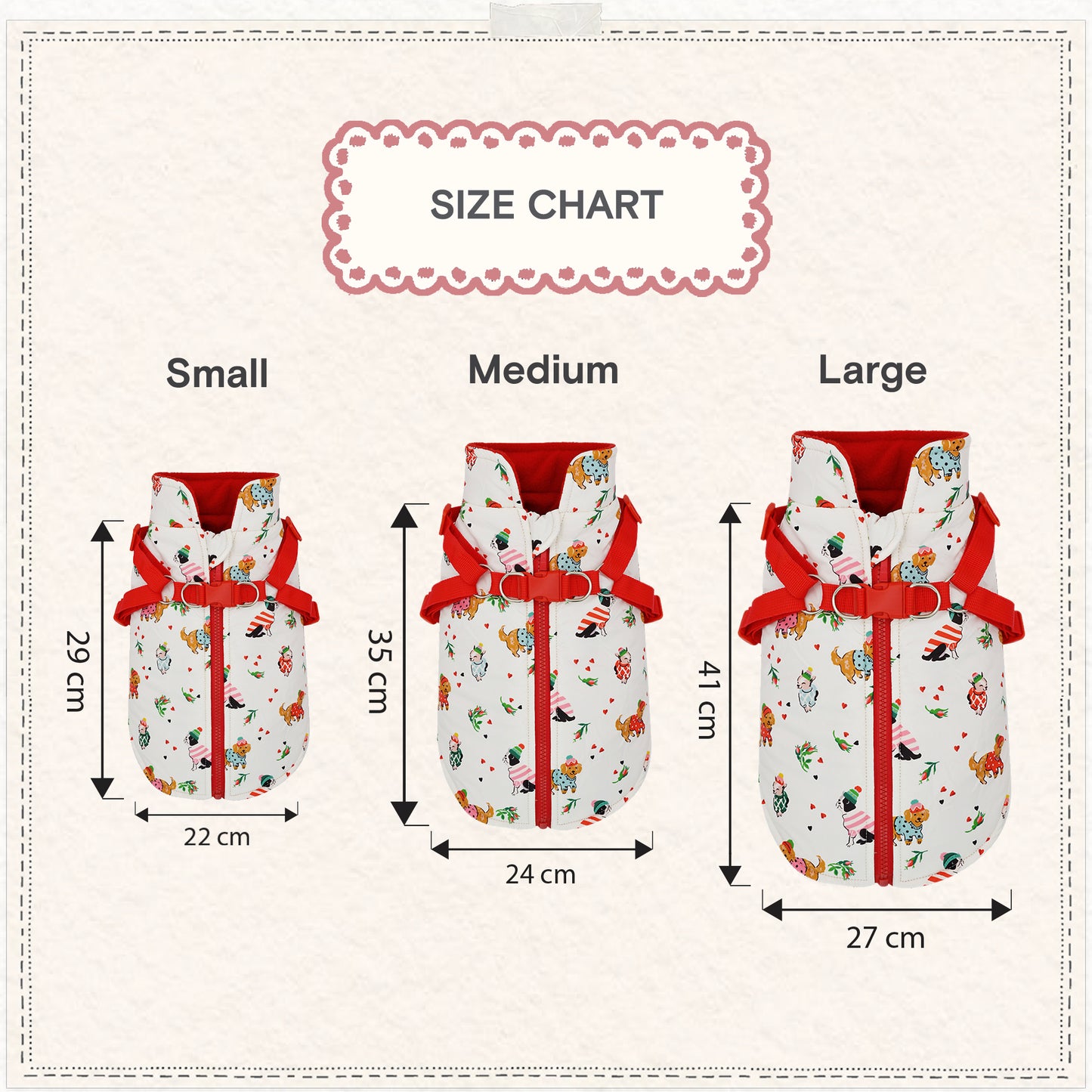 Cath Kidston Dogs & Roses Dog Coat & Harness