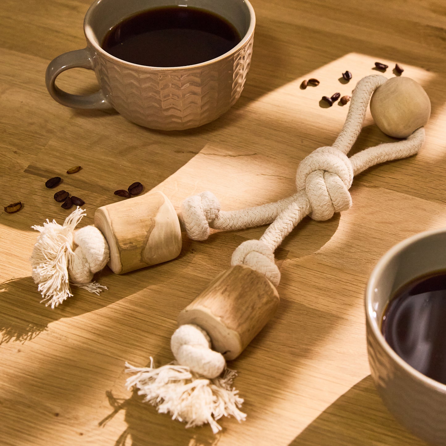 Elkwood Coffee Wood Double Rope Dog Toy