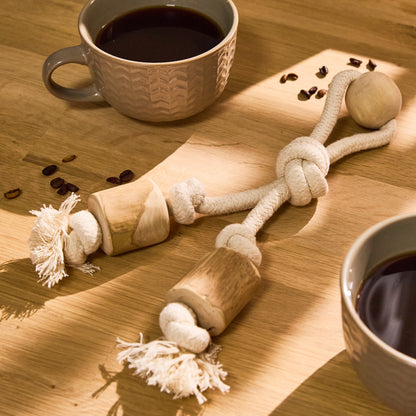 Elkwood Coffee Wood Double Rope Dog Toy