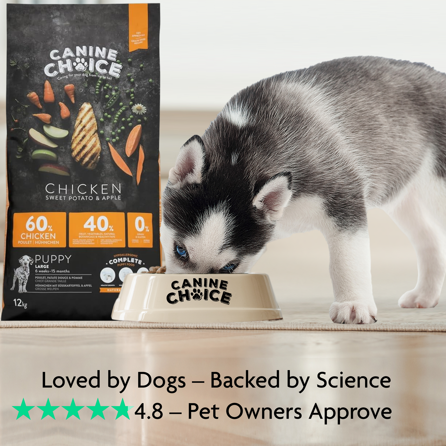 Canine Choice Grain-Free Small & Medium Puppy Dry Dog Food – Chicken | 7kg