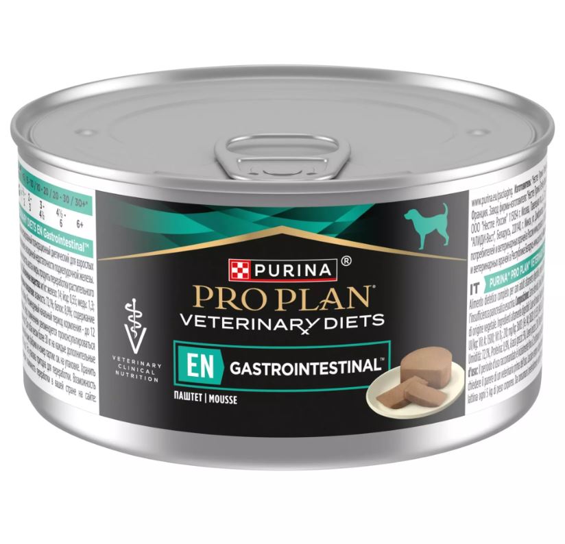 Pro Plan Pro Plan Veterinary Diets En Gastrointestinal Mousse Pork Adult Wet Dog Food pet food packaging