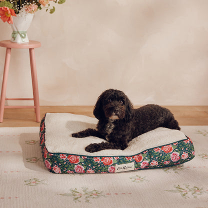 Cath Kidston Dolly Rose Dog Mattress & Blanket Set | M/L