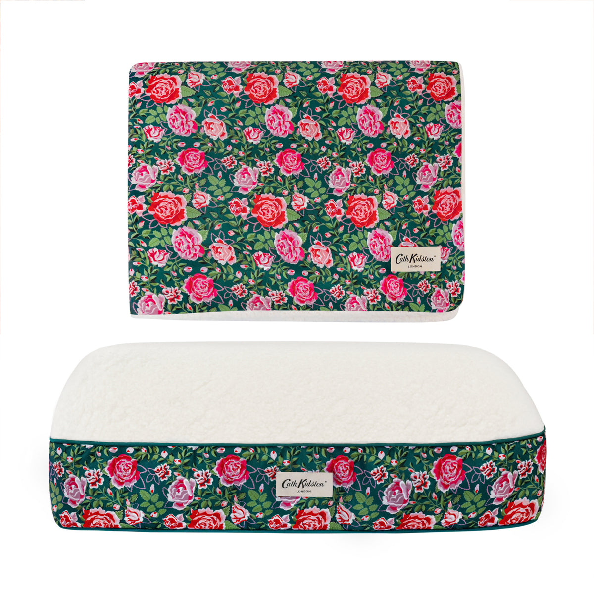 Cath Kidston Dolly Rose Dog Mattress & Blanket Set | S/M