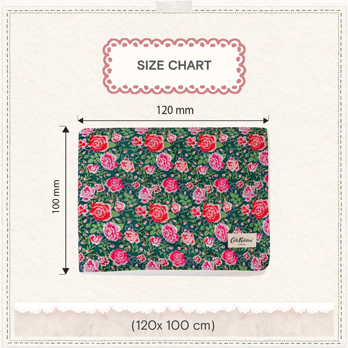 Cath Kidston Dolly Rose Dog Mattress & Blanket Set | S/M