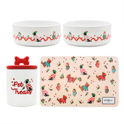 Cath Kidston Hearts & Roses Complete Feeding Station Bundle | M/L