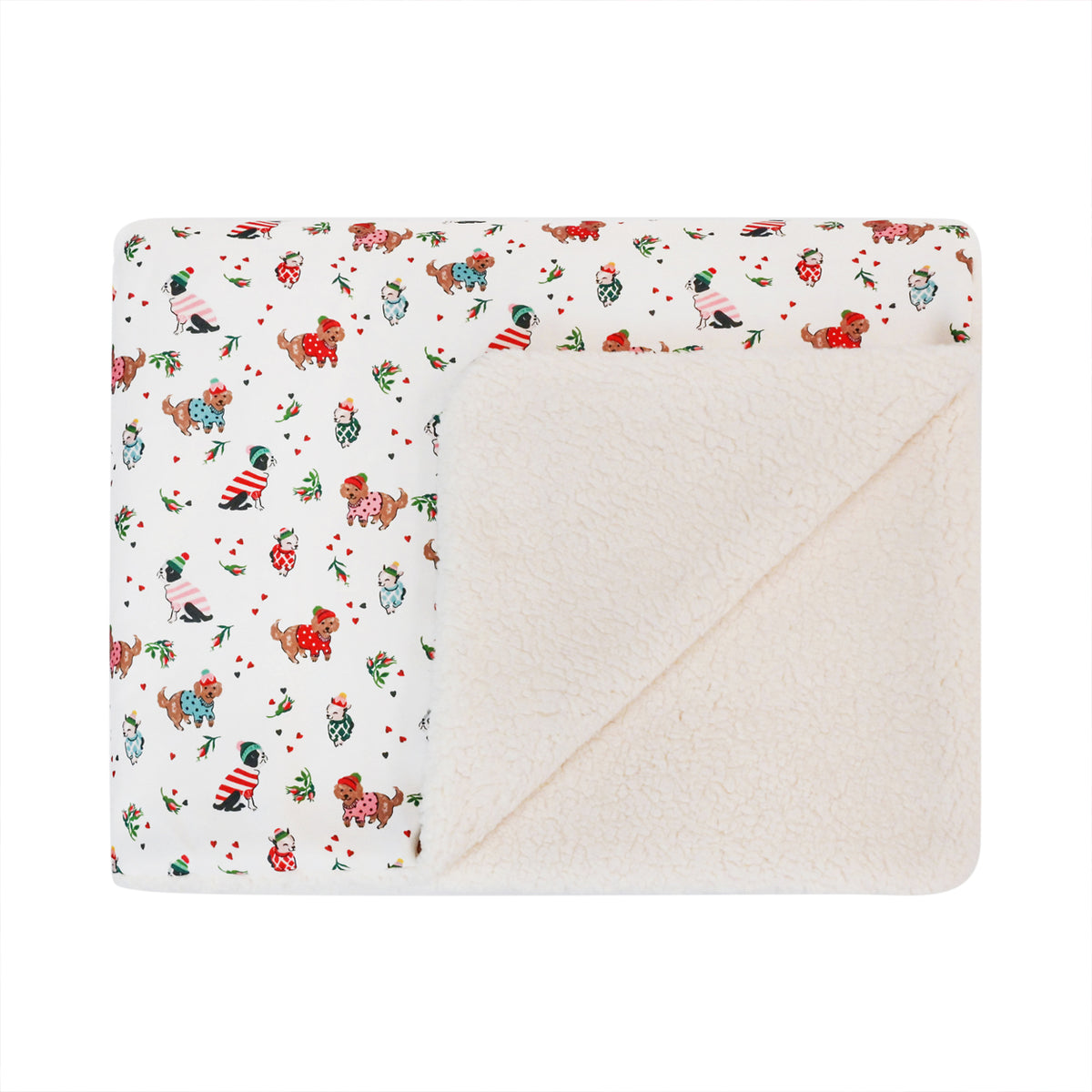 Cath Kidston Hearts & Roses Dog Mattress & Blanket Set | M/L