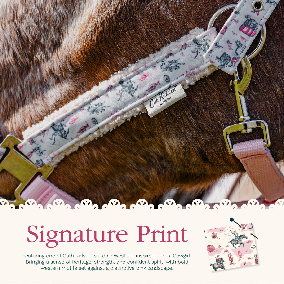 Cath Kidston Equestrian Cowgirl Headcollar & Lead Rope Set