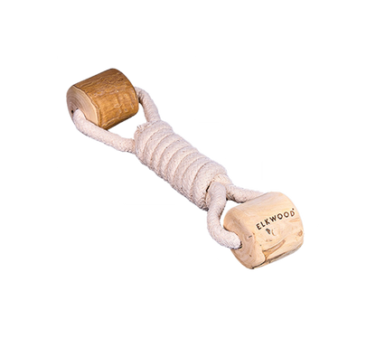 Elkwood Coffee Wood Dumbell Dog Toy