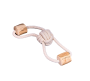 Elkwood Coffee Wood Knot Dumbell Dog Toy